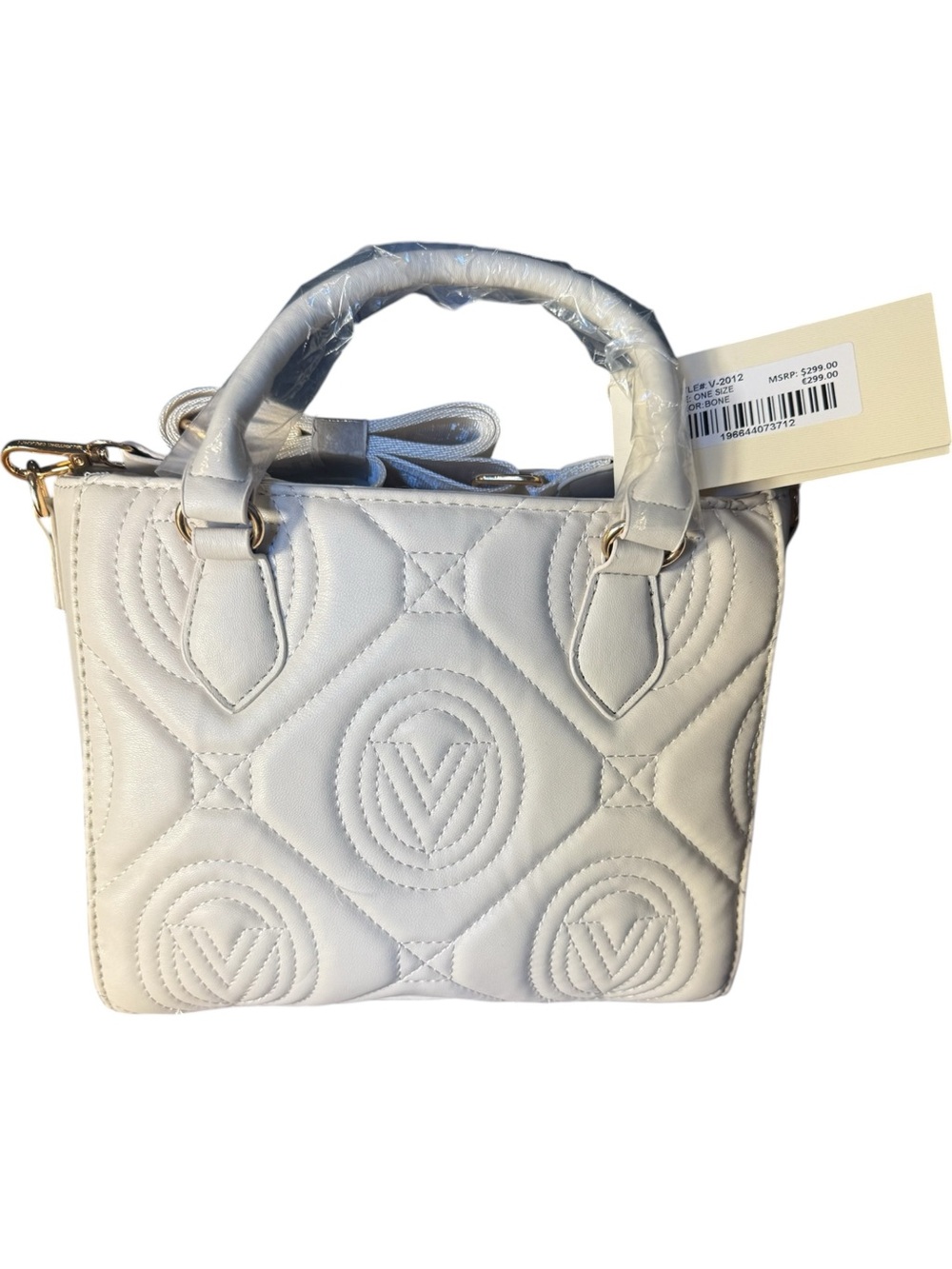 Valentino Orlandi Quilted Handbag with Detachable and adjustable Shoulder Strap